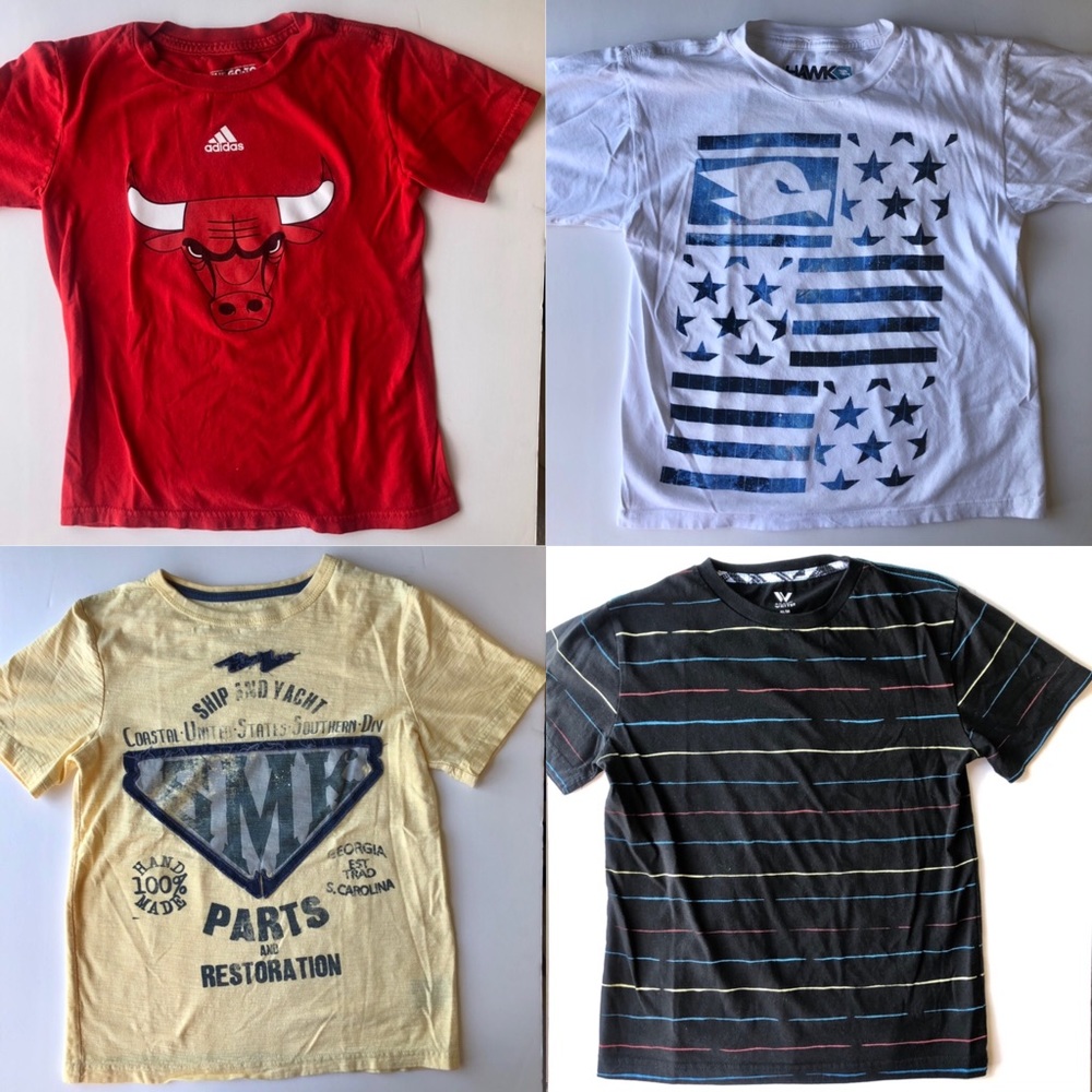 Lot/bundle of 4 Boys' Short Sleeve T-Shirts